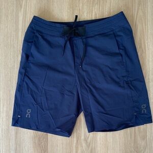 On Running Navy Blue Hybrid Shorts